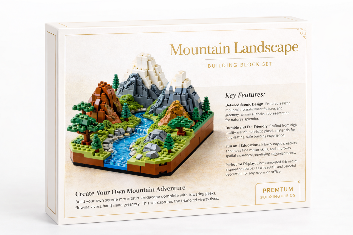 Mountain Landscape Building Block Set