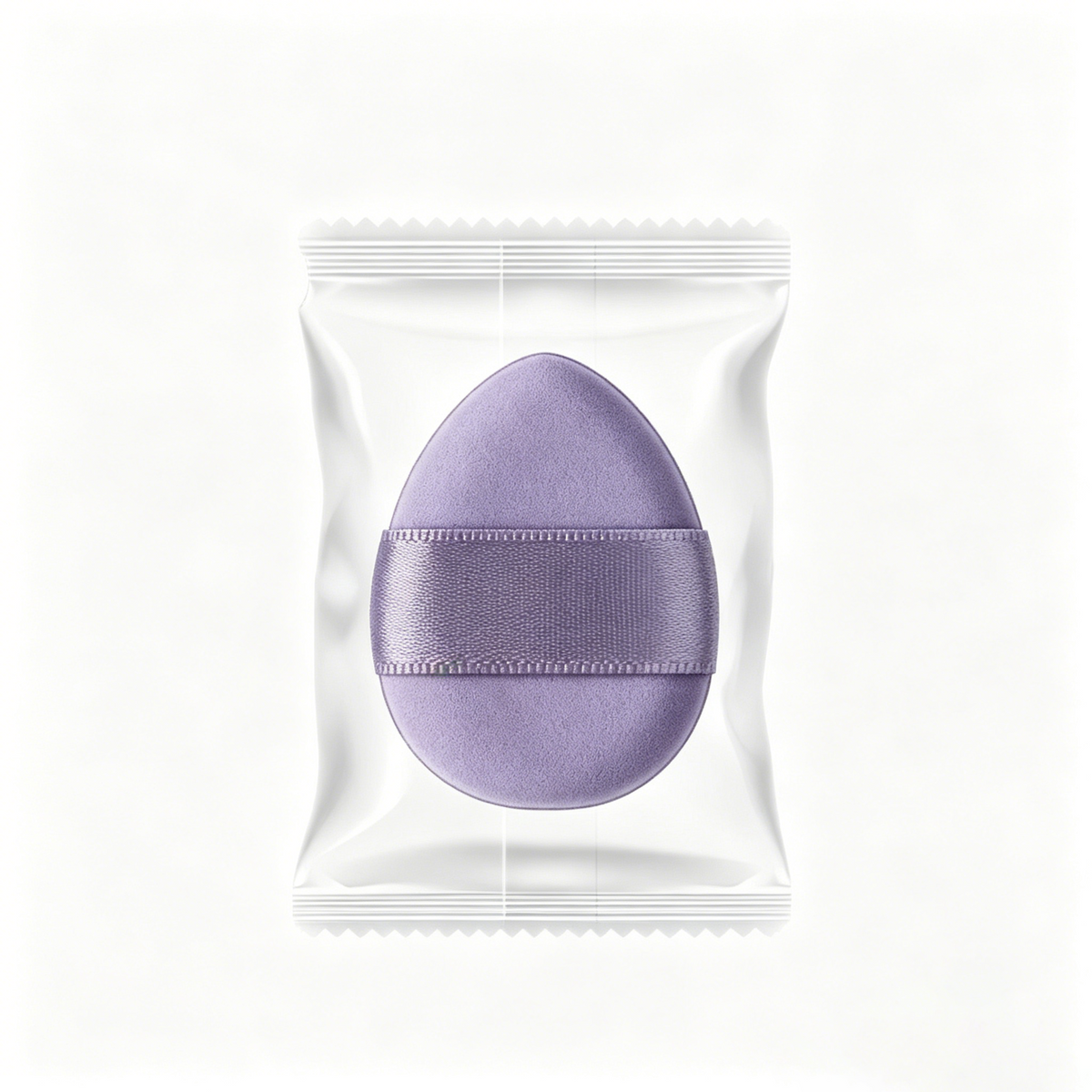 Cushion Puff with Egg-Shaped Ribbon – Individually Wrapped Set