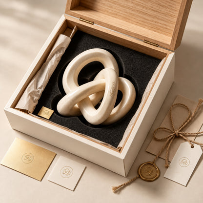 Torfrees Abstract Intertwined Loop Resin Knot Decor Sculpture