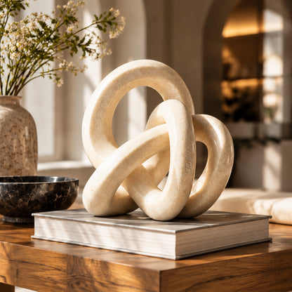Torfrees Abstract Intertwined Loop Resin Knot Decor Sculpture