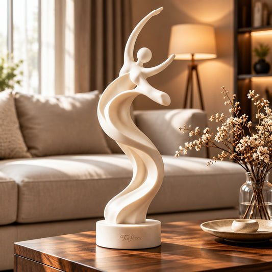 Torfrees Abstract Dancing Woman Resin Sculpture