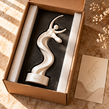 Torfrees Abstract Dancing Woman Resin Sculpture