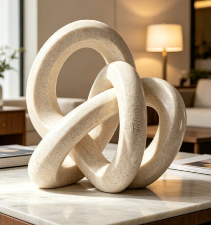 Torfrees Abstract Intertwined Loop Resin Knot Decor Sculpture